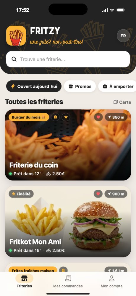 L'app Fritzy : la liste des friteries à proximité